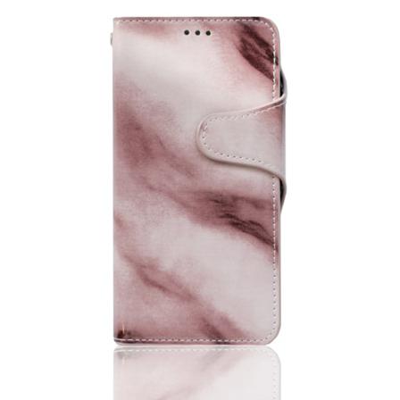 Samsung Galaxy S9 + - Stiligt Plånboksfodral, Lila Marmor! Lila