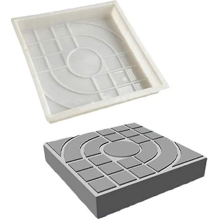 Diy Gjutning Betong Tegel Järnvägsform För Trädgårdsplattor, Gräsmatta, Marksten, Väg 25 X 25/30 X 30cm