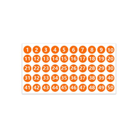 20 st 1 till 50 Nummerklistermärken Konsekventa Nummerklistermärken 1 tum Självhäftande Dekal För Lager S