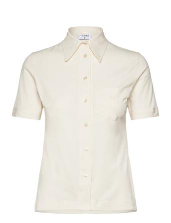 Jersey Short Sleeve Shirt Designers Shirts Short-sleeved Cream Filippa K