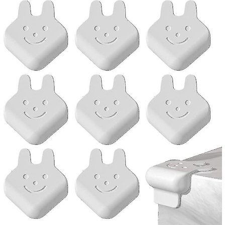 Kulmapuuttarit lapsille, pöydän kulmapuuttarit, itseliimautuvat silikonit 8 kpl valkoiset