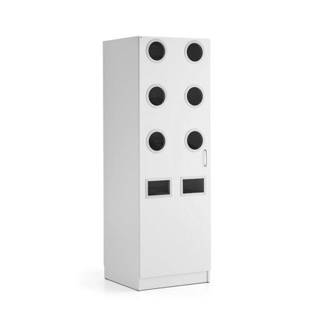 Szafka do segregacji śmieci, 1950x650x610 mm, laminat, biały