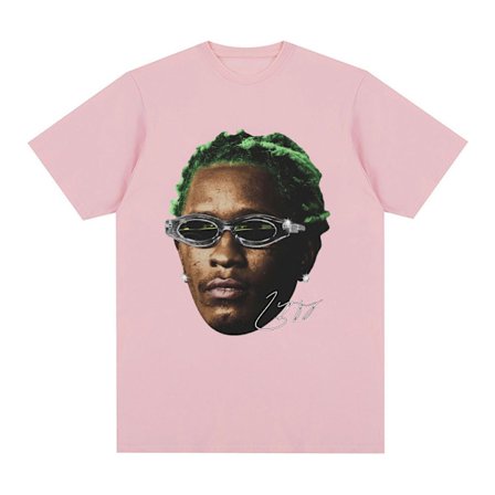 Rapper Young Thug Grafisk T-shirt Herr Dam Mode Hip Hop Vintage T-shirt