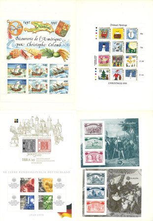 Europa - Samling af nyere miniark og lidt hæfter ca. 800 forskellige - Postfrisk