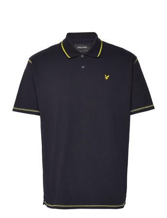 Over D Flatlock Polo Shirt Blue Lyle & Scott