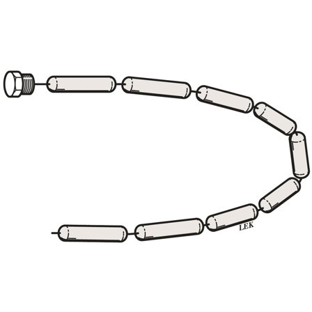 Nibe 034049 Kjedeanode for Compact-E, magnesium, Varme