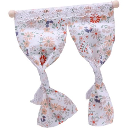 1/12 Skala Dukkehus Miniatyrer Gardin, Håndlaget Blomster Gardiner Gardin Blonder Søte Tilbehør Vindu Tilbehør Ornamenter Barn Dukke