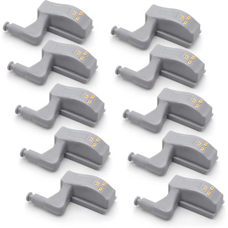 10 kpl Saranoilla Varustettu Led-Saranavalosarja Kaapin Valo Saranavalo Anturivalo Universaali Lahja