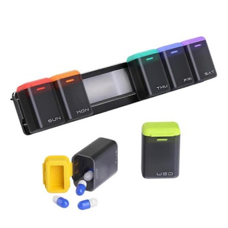 Ugentlig Pilleæske Magnetisk, Aftagelig Pilleboks 7 Dage 1 Gang Om Dagen, Pilleetui, Uge En Gang Dagligt Mig