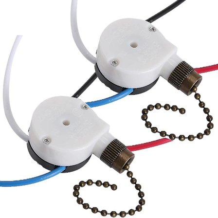 2 stk. Ventilator Lyskontakt Ze-208s 3 Hastigheder 4 Ledninger Loftventilator Kontakt Udskiftningsdel Hastighedskontrol