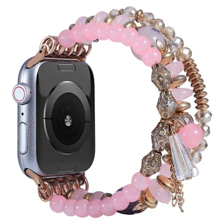 Apple Watch (41mm) muodikas akaattihelmet kellonhihna - Pinkki