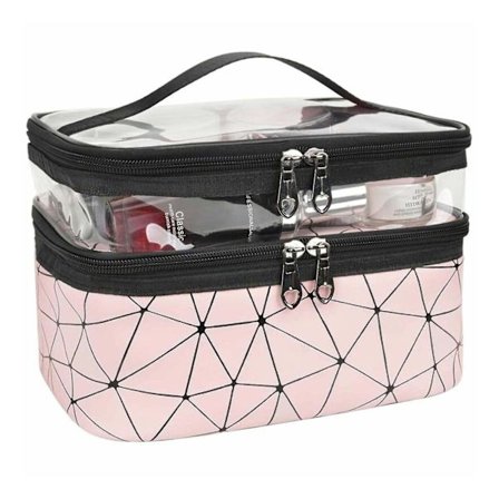 Large Cosmetic Case Makeup Bag Storage Box Handle Organizer