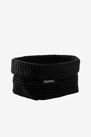 Blomus - Tekstiilikori Tela Medium - Musta - Piensäilytys - - Homeroom