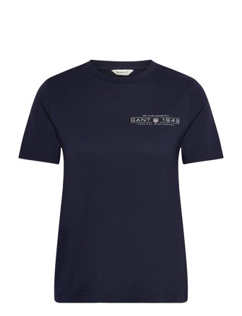 GANT Reg Shield Ss T-Shirt - Navy - L