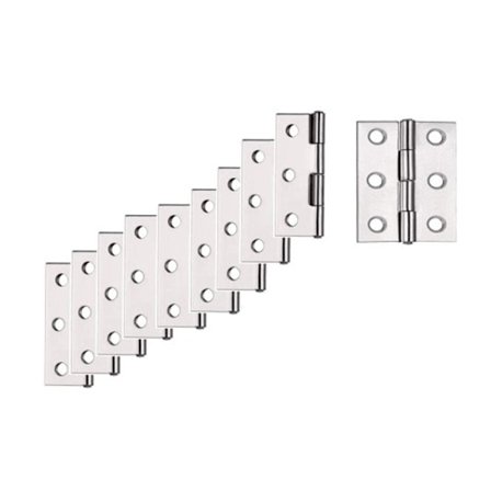 Hængsel, rustfrit stål hængsel, 20 stk. lille hængsel, hængsel, fladt hængsel, hængsel til hjemmemøbler hardware skabsvagt dør skuffe