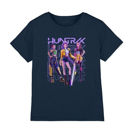K-Pop Demon Hunters Barn/Kids Huntr/X Pose T-Shirt 3-4 År Marinblå