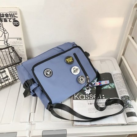 Student skolväskor Messenger Bag BLÅ