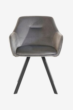 Loft24 - Spisebordsstol med armlæn Nina - Grå - Stole med armlæn - Fra Homeroom