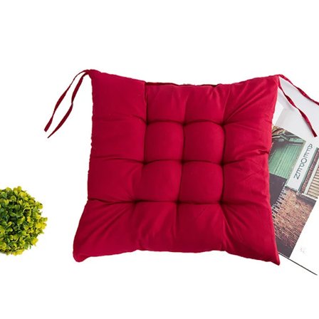 Set med 4 stolsdynor röd (40x40x6 cm) - Dynor för trädgårdsstolar, köksstolar eller matstolar - Bekväma stolsdynor