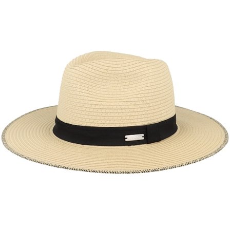 Coal - Beige straw Hoed - Wimbledon Natural Straw Hat @ Hatstore