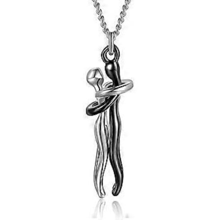 Klemmer Par Halskjede, Kjærlig Klem Halskjede Par Halskjede Til Ham Og Hennes Valentinsdag Klem Kjede Halskjede Smykker Gaver