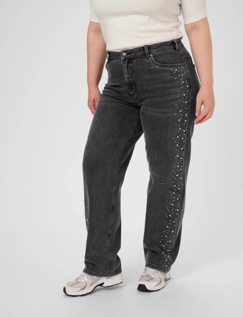 Kaffe Curve Kcpetri Straight Jeans - Grey - 44