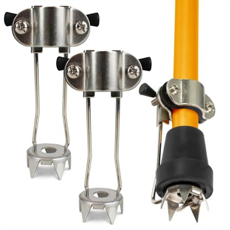 Jääsauvan päät - All Terrain Heavy Duty (2 kpl) Metallinen sisäänvedettävä 4-haarainen vaelluslisäosa - Korvaava ote kävelysauvoihin, vaellussauvaan