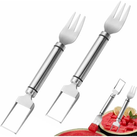 2 stk. Vandmelon Gafler Multifunktionel Vandmelonskærer Frugtskærer Bærbare Værktøjer
