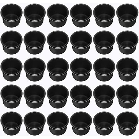 30 stycken Mini Ljusstakar (30 st, Svart), Metall Ljusstake, Liten Metall Ljusstake, Ljusstake, Liten Ljusstake, Julbord Dekoration Kan