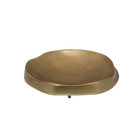 Koristeellinen kultainen alumiinitarjotin, 25x25x7 cm