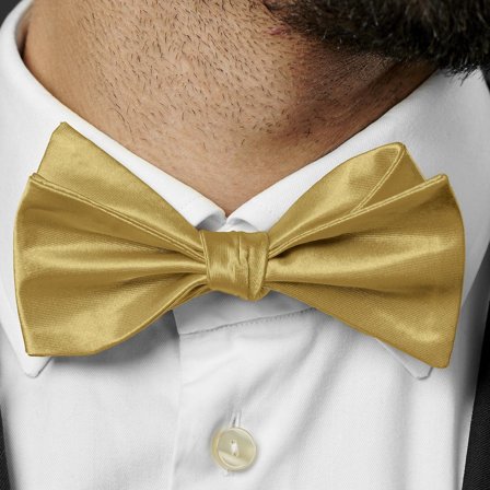 Shiny Gold Basic Basic Self-Tie Bow Tie for Men - Self-tie bow ties