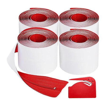 Støvtett glidelås, dobbeltsidig glidelås med plastarkkutter, forseglet selvklebende øyeblikkelig dørglidelås for støvtetting