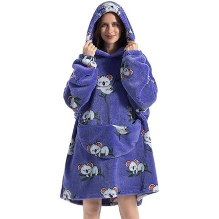 Oversized hættetrøje-tæppe til kvinder, voksne, oversized bærbart hættetrøje-sweatshirt, bærbart tæppe-hættetrøje, superblødt, varmt og hyggeligt 