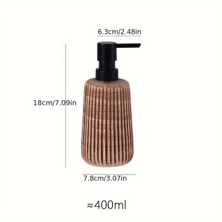 Elegant 400 ml keramisk sæbedispenser - fritstående design, egnet til badeværelser og køkkener.