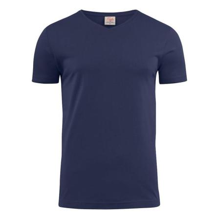 Printer Heavy V-neck T-shirt Søværn Marine blå, Tøj