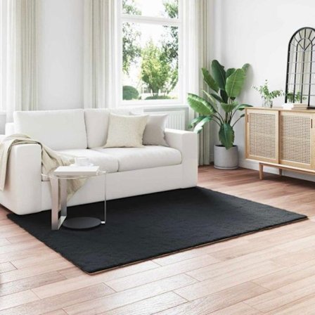 Mattor - mattunderlägg Vidaxl Matta i syntetisk kaninfäll Olite svart 160 x 230 cm