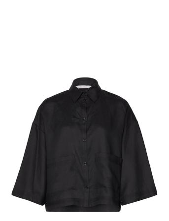 Angora Kortermet Skjorte Svart Max Mara Leisure*Betinget Tilbud
