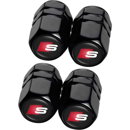 Pieces Auto Ventilkapper Ventilkapper, Metal Bilventilkapper med Logo Kompatibel med Audi S Line S1 S2 S3 S4 S5 S6 S7 S8 SQ2 SQ5 SQ7 SQ8, Dæk Ac