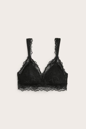 Kappahl | Bralette med spets | Svart