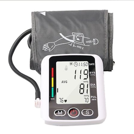 Blood Pressure Monitor Electronic Blood Pressure Meter Electronic Sphygmomanometer Arm Style Home Tonometer Without Battery