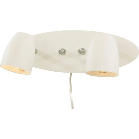 Aneta - Vegglampe SANDNES 10804-01 dobbel Hvit