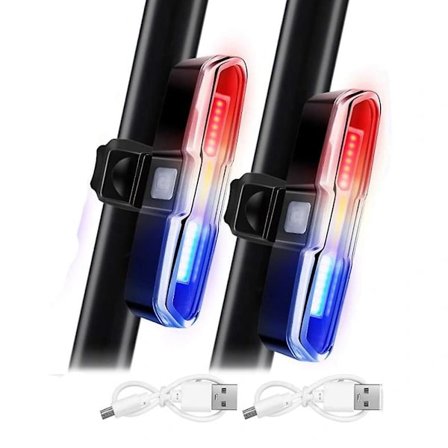 Sykkelbaklykt, Lyssterk Baklykt for Sykkel USB Oppladbar LED-Sykkellykt Vanntett 5 Moduser for Deg