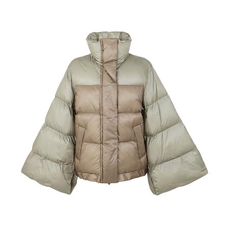 Sacai, Down Jackets Groen, Dames, Maat:M