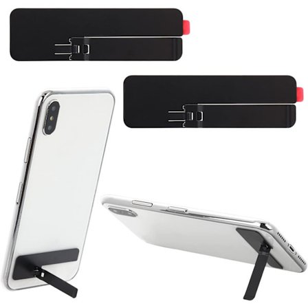 Pakke Ultratynn Usynlig Telefonstøtte - Justerbar Vertikal Horisontal Posisjonering - Metall Telefonholder Kompatibel med Enhver Mobiltelefon