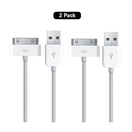 2-PACK iPhone 4s Laddningskabel iPad 1,2,3 /iPod/iPhone 3 ,4 ,4s