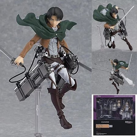 15cm Anime Attack Titan 213 Levi Actionfigur 203 Eren 207 Flyttbar Sammensatt Statuett Modellleke (fargerik) (FW)