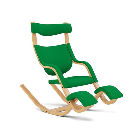 Varier Furniture Gravity - Green Wool - Light brown base