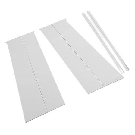 6 stk. B-stolpe Beklædning Dækning Rustfrit Stål Vindskærm Ydre Dørliste Udskiftning til Hilux 2015-2021