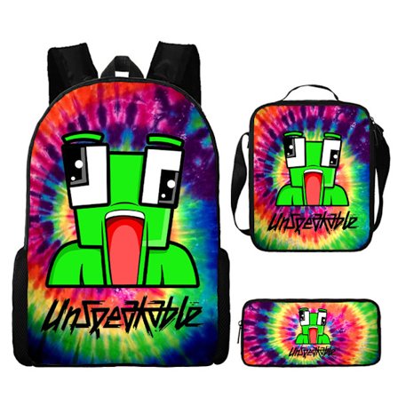 UNSPEAKABLE Ryggsekk, Skolesekk, Penal, Matboks, Tredelt Sett