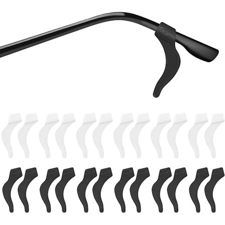 12 Par Brilleørepropper, Sklisikre Brilleholdere, Premium Silikon Ørekrok